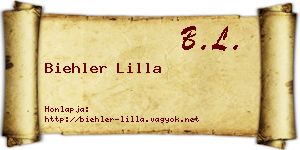 Biehler Lilla névjegykártya